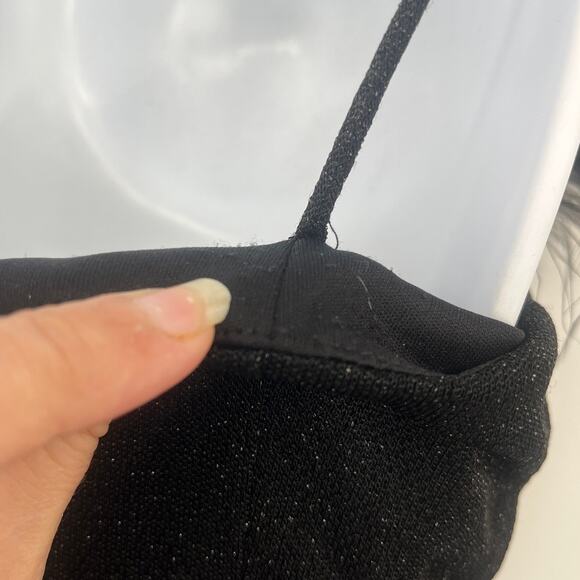 Vtg Y2K Alex Evenings Formal Dress Sz 6 Sparkle Feather Prom Whimsigoth Witchy - Picture 8 of 14